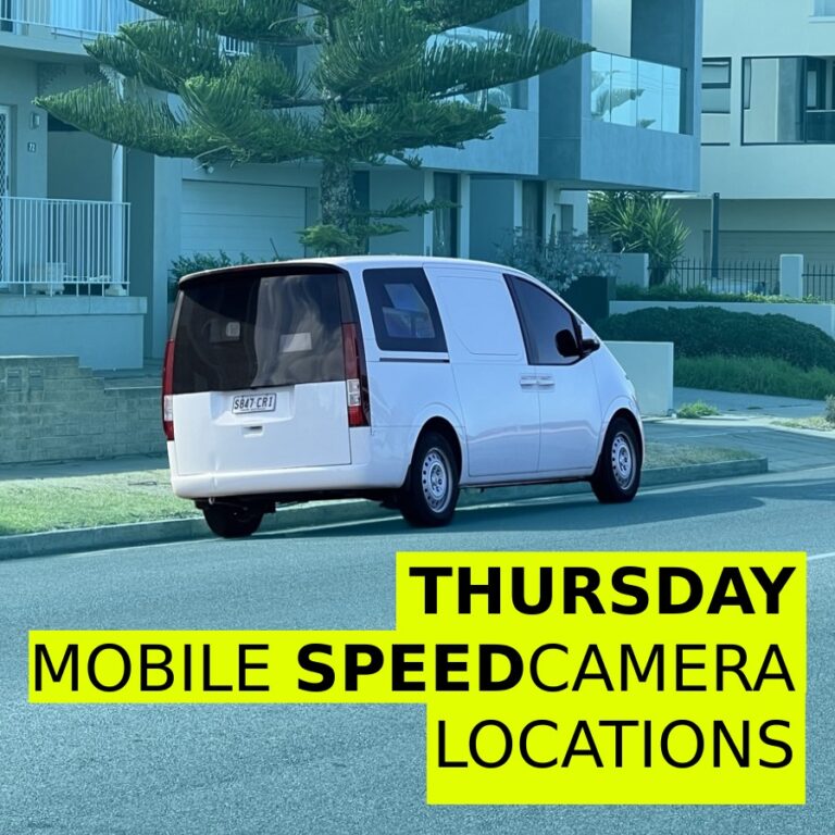 Thursday Speed Cameras – Northern, Eastern & Inner City Suburbs