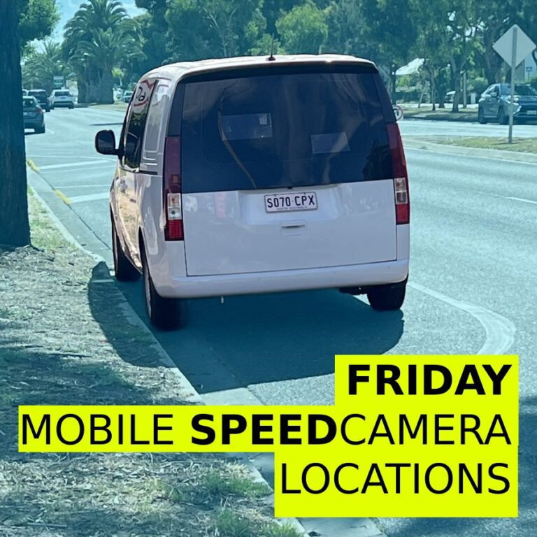 Friday Speed Cameras – Western, Eastern & Inner City Suburbs