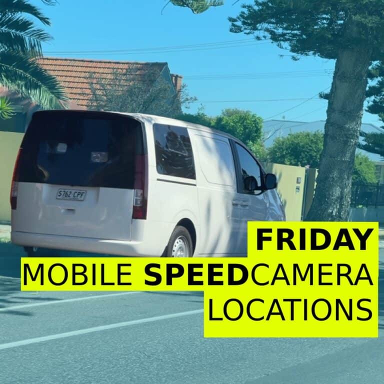 Friday Speed Cameras – North, North-East & Eastern Suburbs