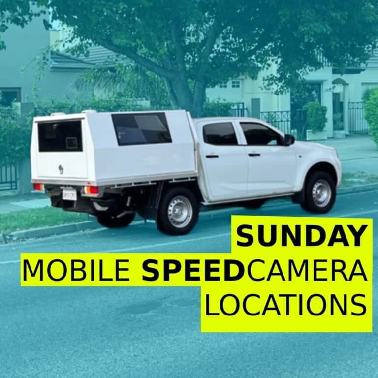 Sunday Speed Cameras – Victor Harbor, Hills & North-East Suburbs