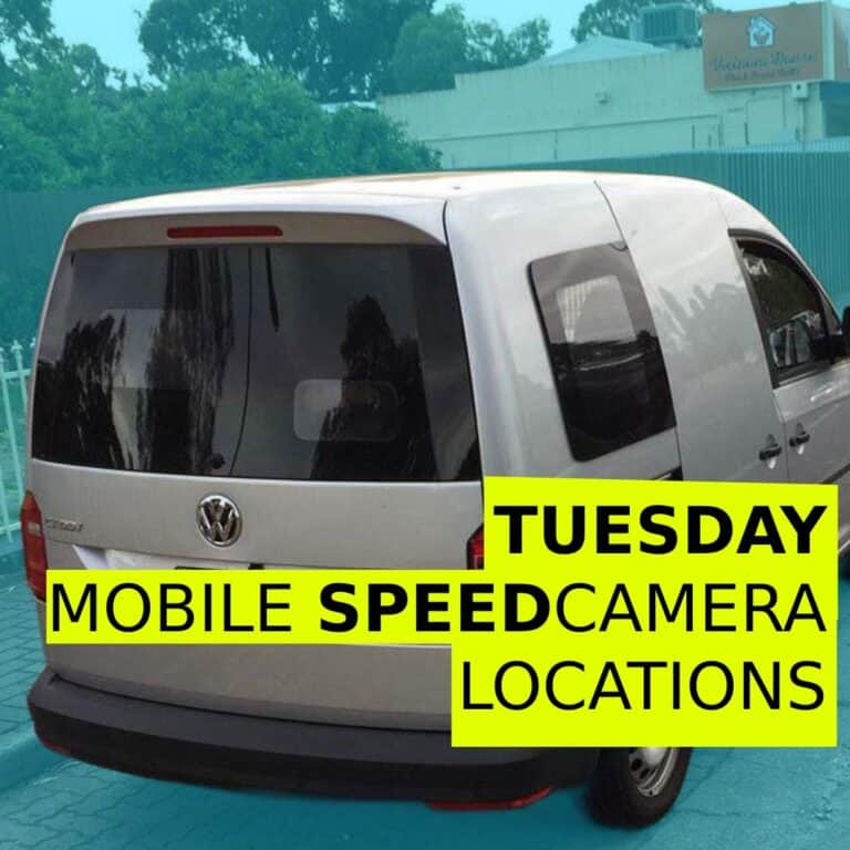 🚔 Tuesday Speed Cameras – Port Area, Inner South & Eastern Suburbs